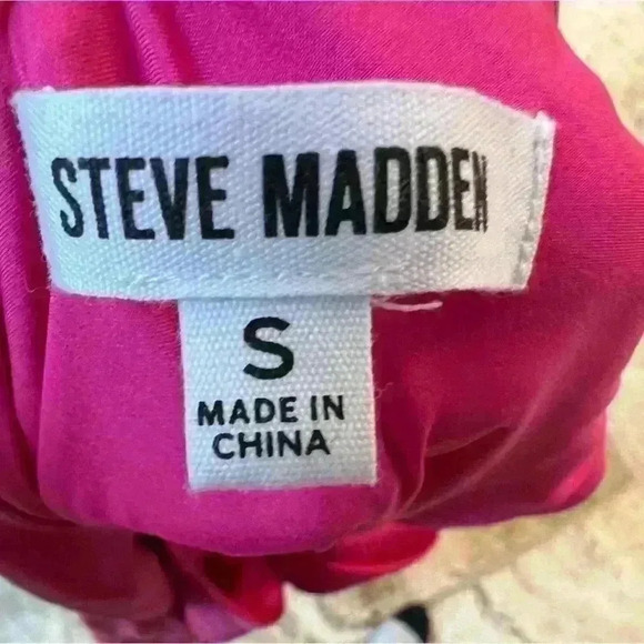 STEVE MADDEN Raspberry On Point One Shoulder Mini Dress - Picture 4 of 5